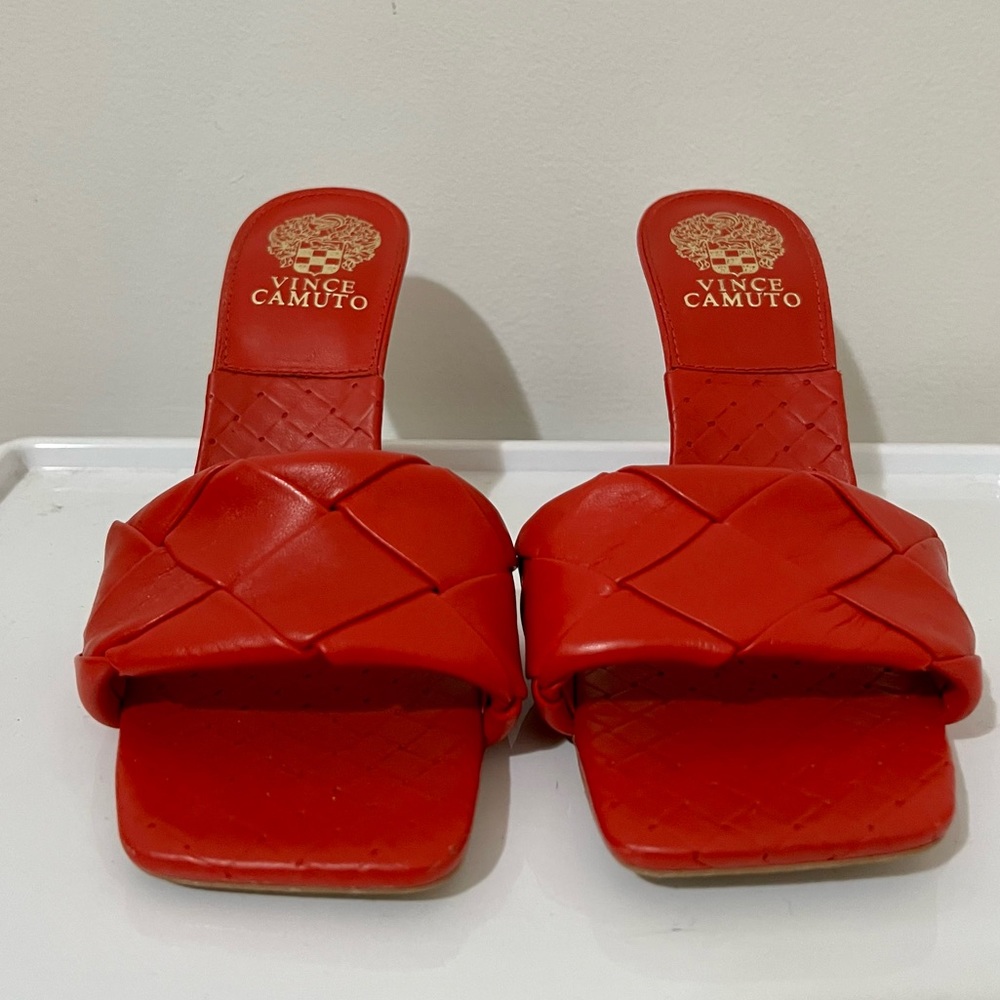Vince Camuto Red Brelanie Kitten Heels